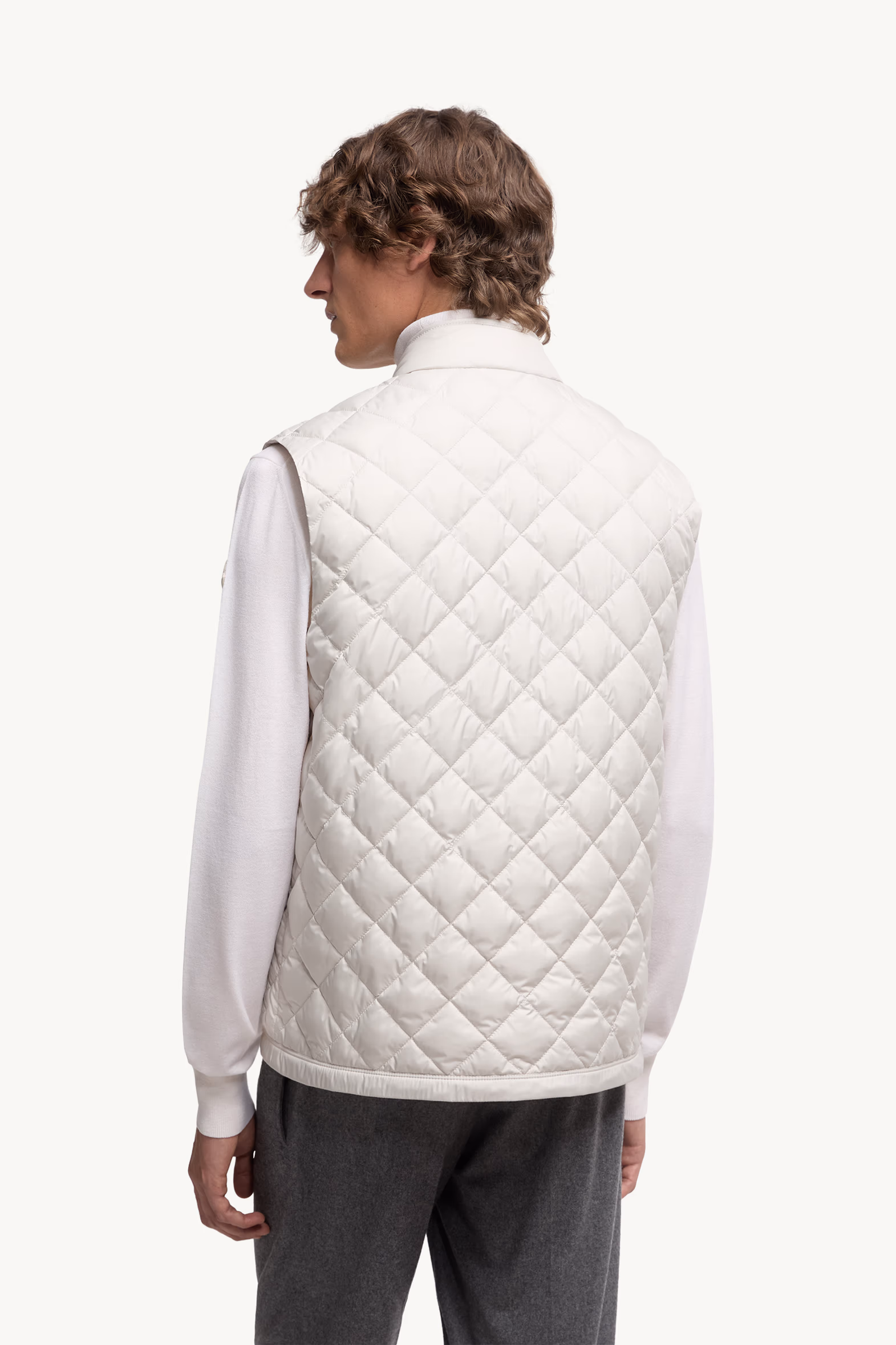 Lycope Diamond-Quilted Down Vest Men Ice Grey Moncler 5